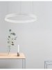 BIAŁA LAMPA WISZĄCA RING 100 LED NOWOCZESNA LAMPA DO SALONU BIAŁY OKRĄG JACA LE41418 LUCES EXCLUSIVAS